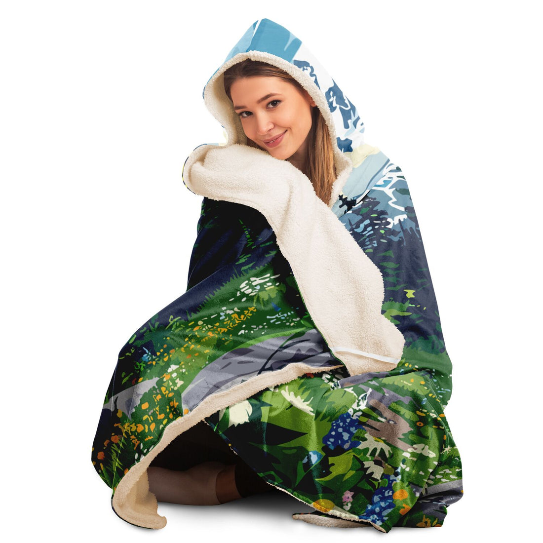 Mount Ranier National Park - Hooded Blanket